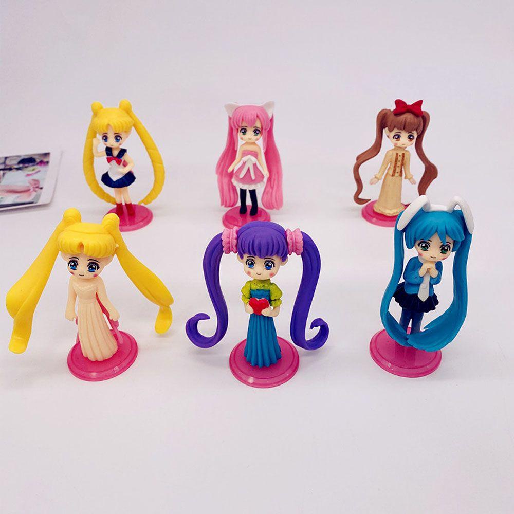 REBUY1 Sailor Moon Mô Hình Nhân Vật Thủy Thủ Mặt Trăng Trang Trí