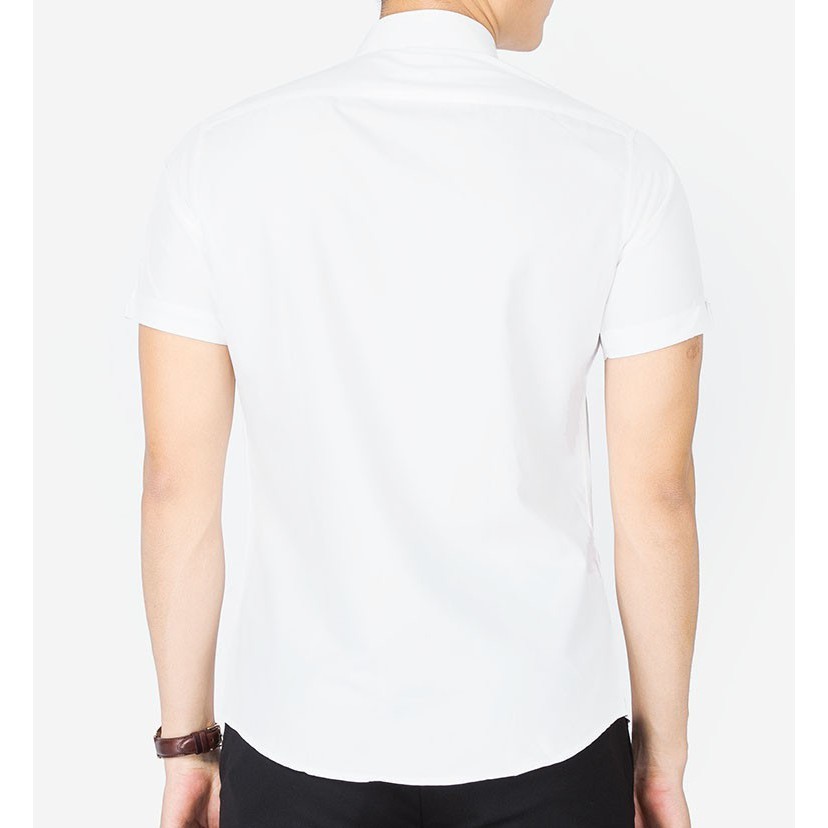 Áo sơ mi tay ngắn nam nữ form rộng, Ao so mi dáng unisex Hàn Quốc, chất vải lụa dãn | BigBuy360 - bigbuy360.vn