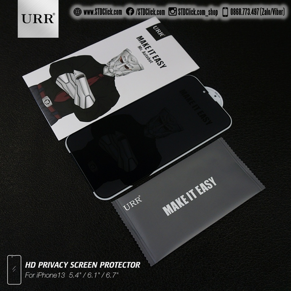 KÍNH CƯỜNG LỰC IPHONE 13 PRO MAX - 13 PRO - 13 URR AUTOBOT CHỐNG NHÌN TRỘM CHÍNH HÃNG