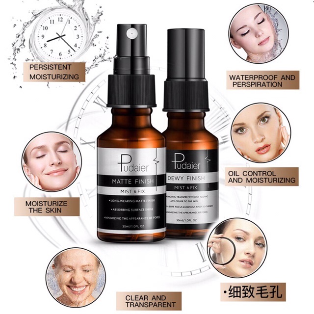 Xịt cố định lớp trang điểm Matte & Dewy Finish Pudaier | BigBuy360 - bigbuy360.vn