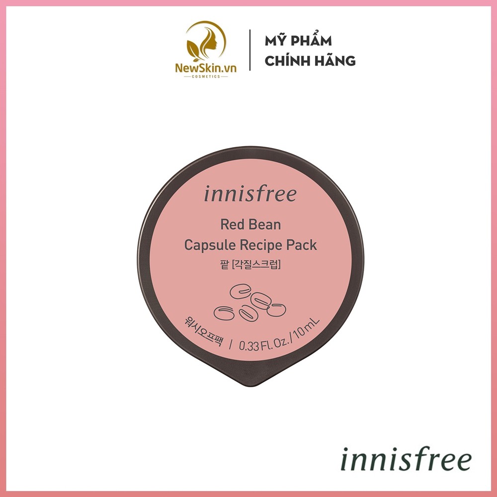 Mặt Nạ Ngủ Dưỡng Da Dạng Hủ innisfree Capsule Recipe Pack Redbean 10ml