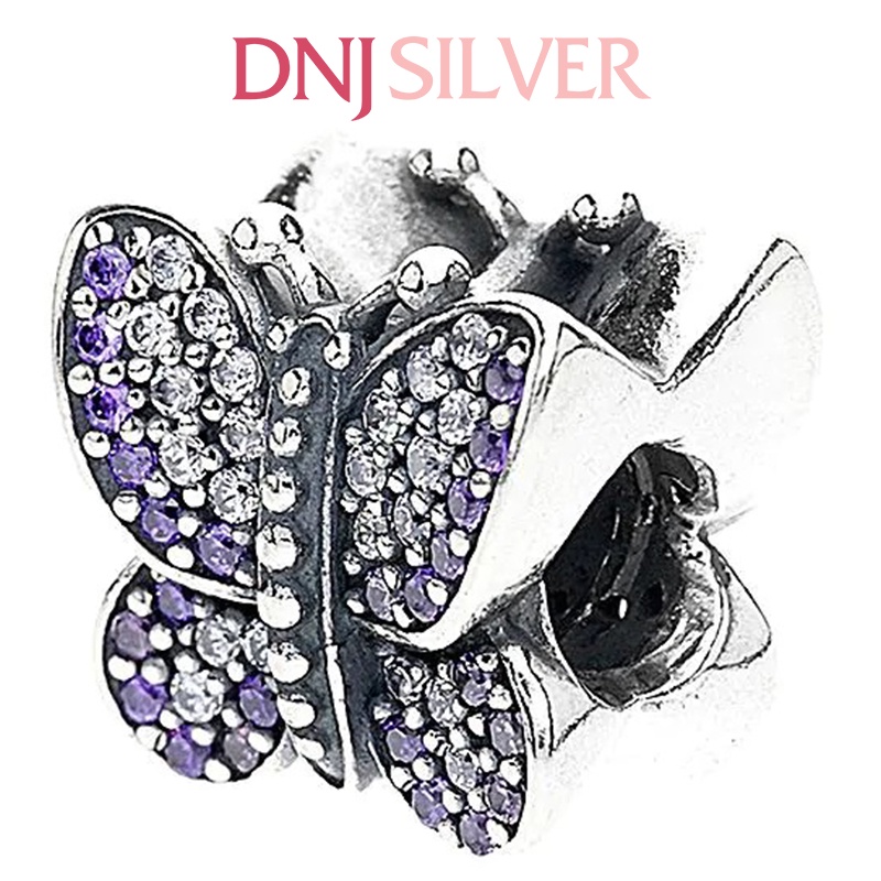 Charm bạc 925 cao cấp, hàng chuẩn bạc - Charm Sparkling Butterfly thích hợp để mix vòng tay charm - DN311