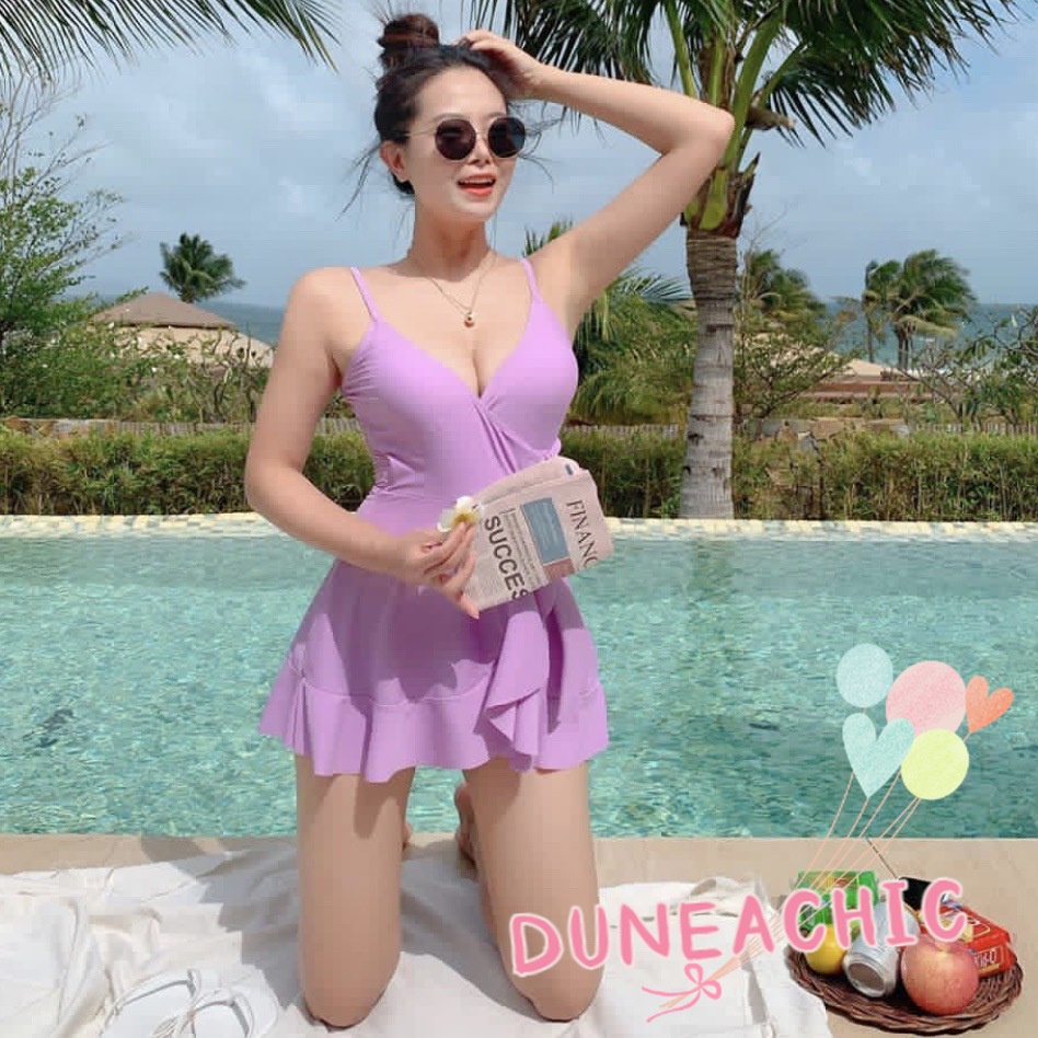 DUNEA Đồ Bơi Một Mảnh Buộc Dây Cổ