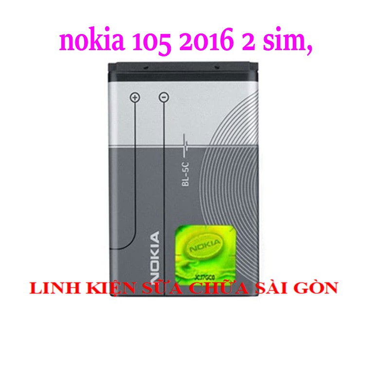 pin nokia 105 2016 2 sim,