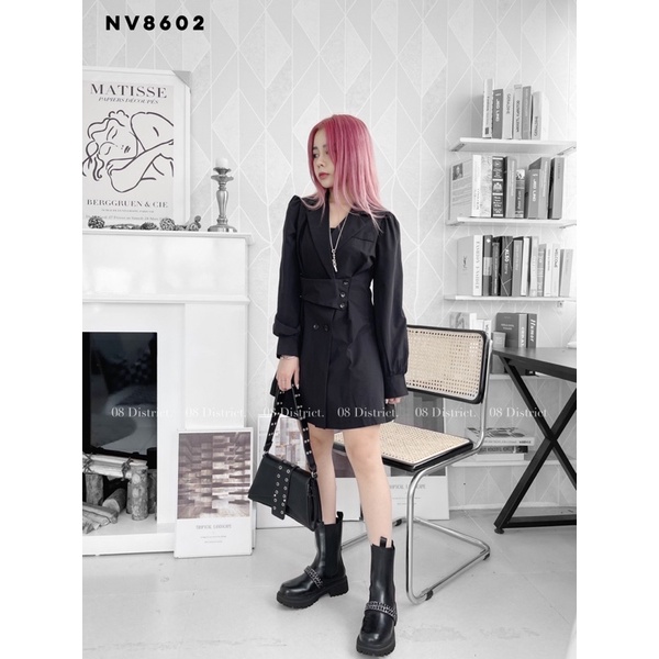 Váy dáng vest đai ngang bụng (V8602)