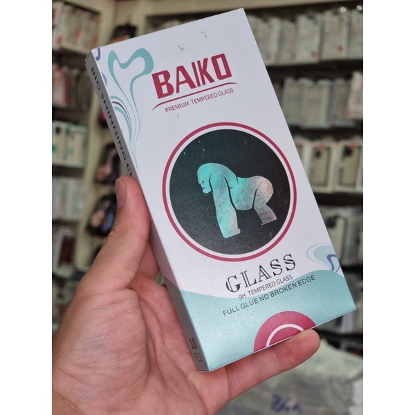 Kính Cường Lực Full Màn Hình BAIKO Có Chống Bụi Màng Loa Đủ Mã Iphone Từ X Đến 13 Pro Max Chống Bám Vân Tay