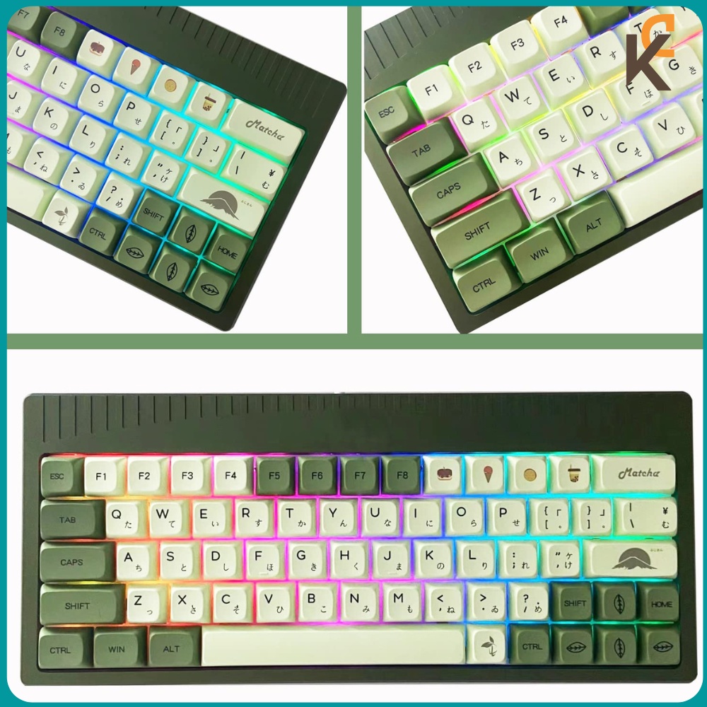 Keycap PBT XDA OEM Cherry Iceberg/Corgi/Matcha/Plastic Nút Bàn Phím Cho Bàn Phím Cơ