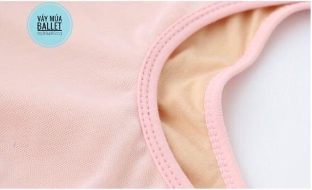 Váy múa phối voan cao cấp màu nude