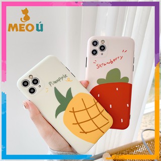 Ốp iPhone Trái Cây Dứa & Dâu iPhone 7/8/7Plus/8Plus/X/Xs Max/11/11 Pro/11 Pro Max - ốp iphone
