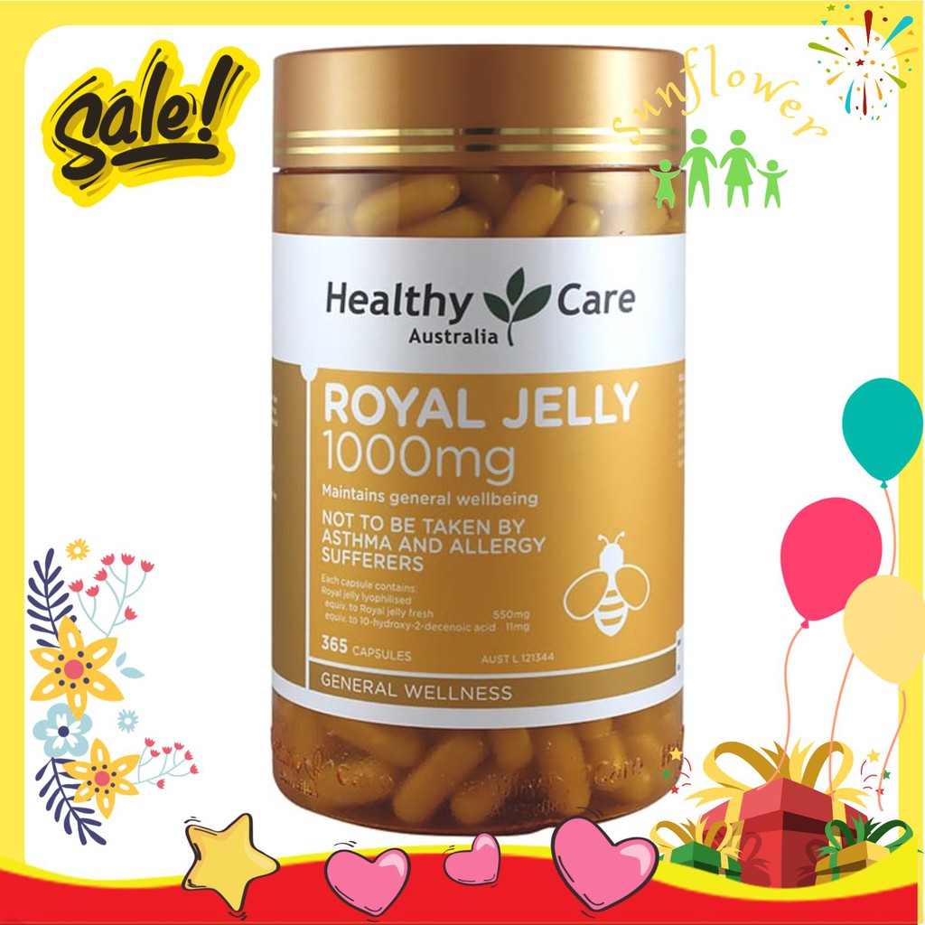 Sữa Ong Chúa Healthy Care Royal Jelly 1000mg Lọ 365v