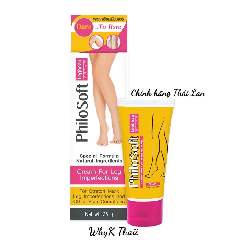 Kem thoa giảm suy giãn tĩnh mạch PhiloSoft LegActif 25G Thái Lan Chính Hãng