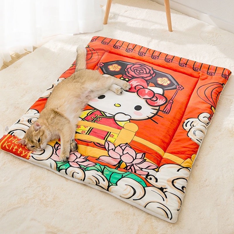 Đệm vuông nhung Hello Kitty - Đủ size