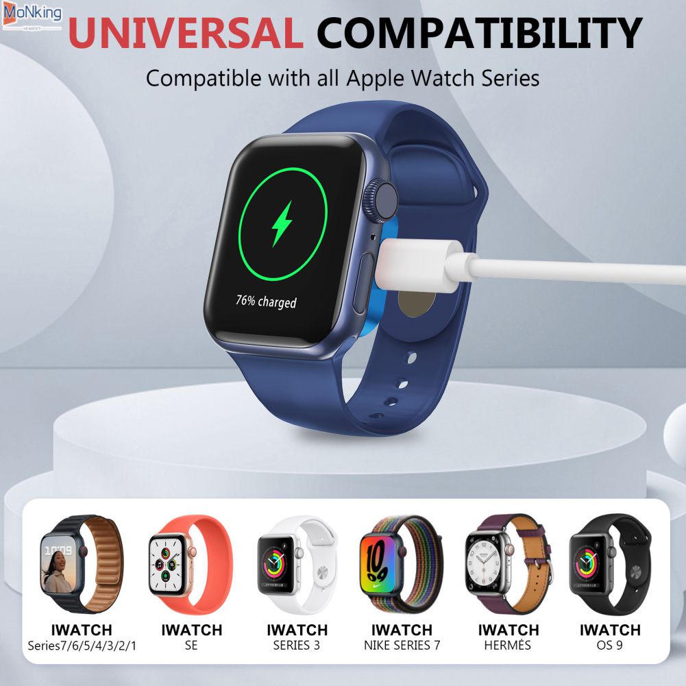 Loa Di Động Không Dây Sạc Dành Cho Đồng Hồ Apple Dành Cho IWatch 7 6 5 4 3 2 1 Từ USB Sạc Nhanh Lắp Ghép đứng ^ MK ^