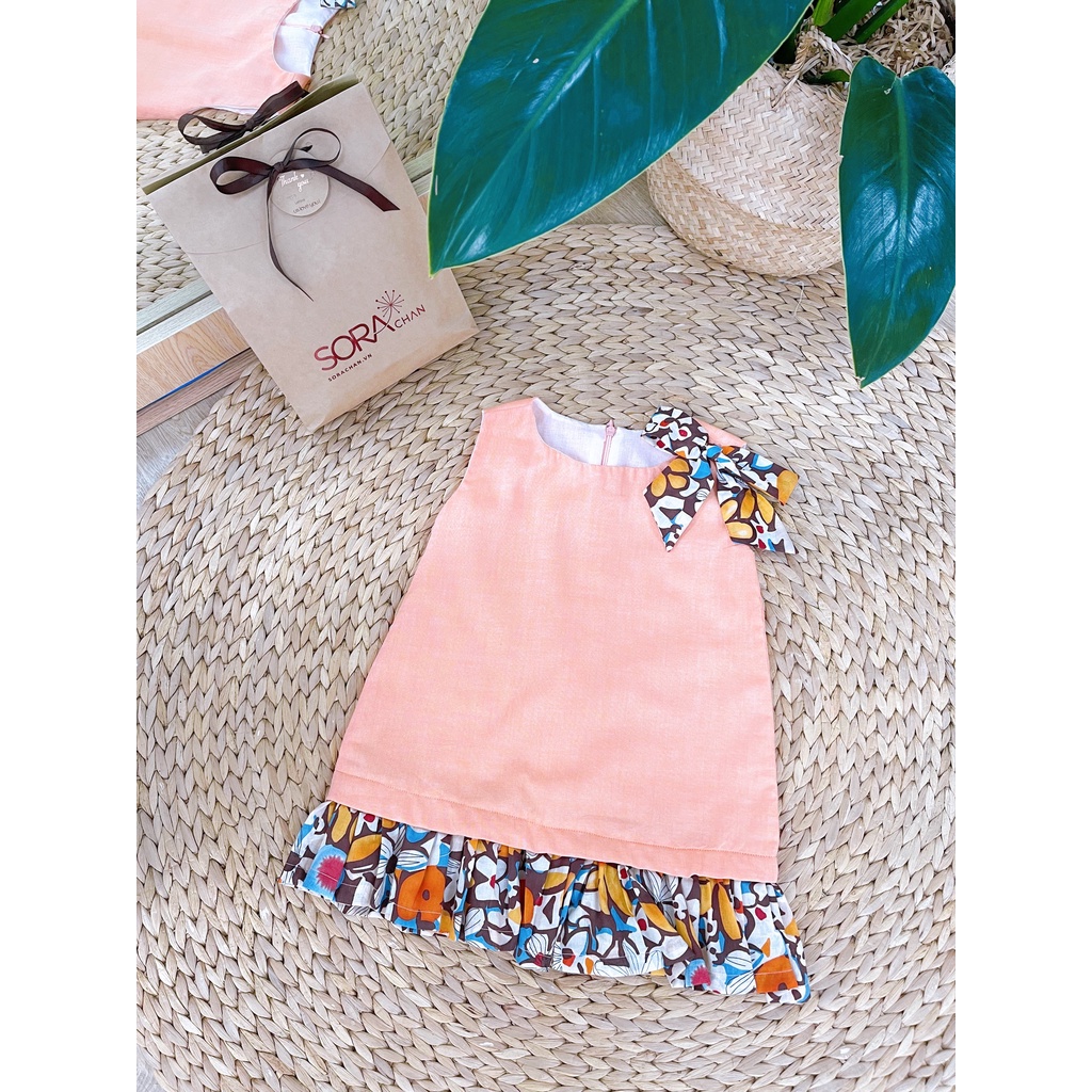Đầm Suông Nơ Vai Đủ Màu Sắc Cho Bé Gái 9kg-46kg SoraChan - M126, M127, M128, M129, M130