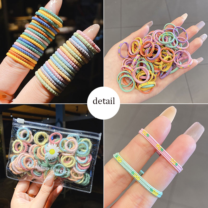 Set 200 dây buộc tóc xinh xắn danh cho bé gái