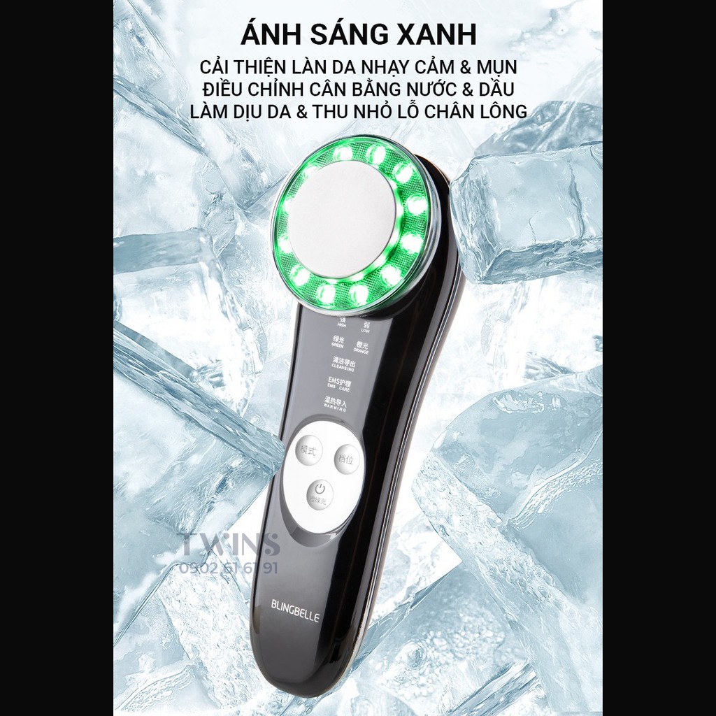 Máy Điện Di Tinh Chất Phiên Bản 2021 BlingBelle, Chăm Sóc Da, Massage Mặt Ion , Máy Tẩy Trang, Làm Sạch, Đẩy Dưỡng Chất | BigBuy360 - bigbuy360.vn
