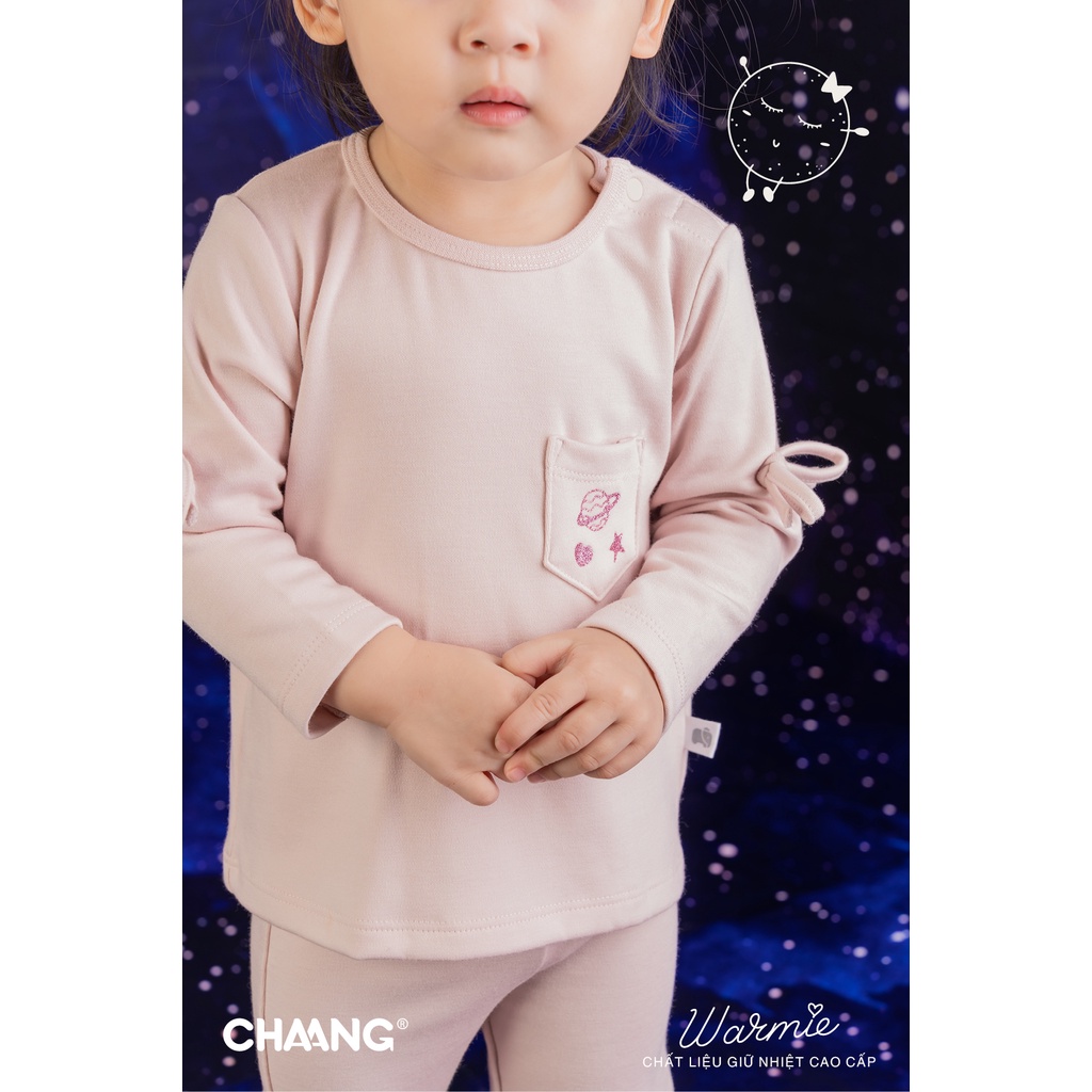 [CHAANG] Bộ dài tay nơ Cosmos tím nhạt