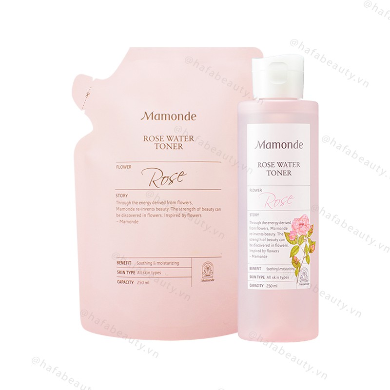 Set Nước Hoa Hồng Không Cồn Siêu Dưỡng Ẩm Mamonde Rose Water Toner 250ml | BigBuy360 - bigbuy360.vn