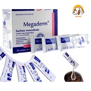 Gel Virbac Megaderm 4ml Giúp Mượt Lông, Dưỡng Da Khỏe Và Giảm Ngứa Cho Chó Mèo