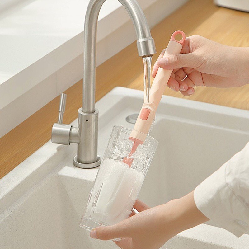 Cọ bình sữa bằng Mút Xốp - đầu mút có thể thay thế
