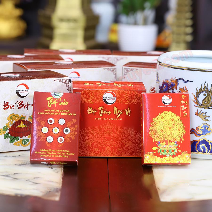 Bộ cốt thất bảo, cốt bát nhang, cốt bát hương, bốc bát hương gia tiên, thần tài