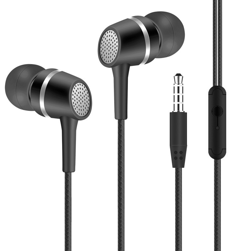 Tai nghe nhét tai giắc cắm 3.5mm có micro và nút điều chỉnh cho OPPO Samsung