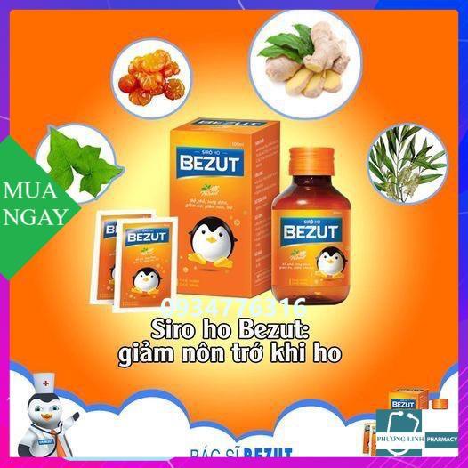 Siro Ho Bezut giúp bổ phế, giảm ho khan, làm ấm đường hô hấp, chai 110ml
