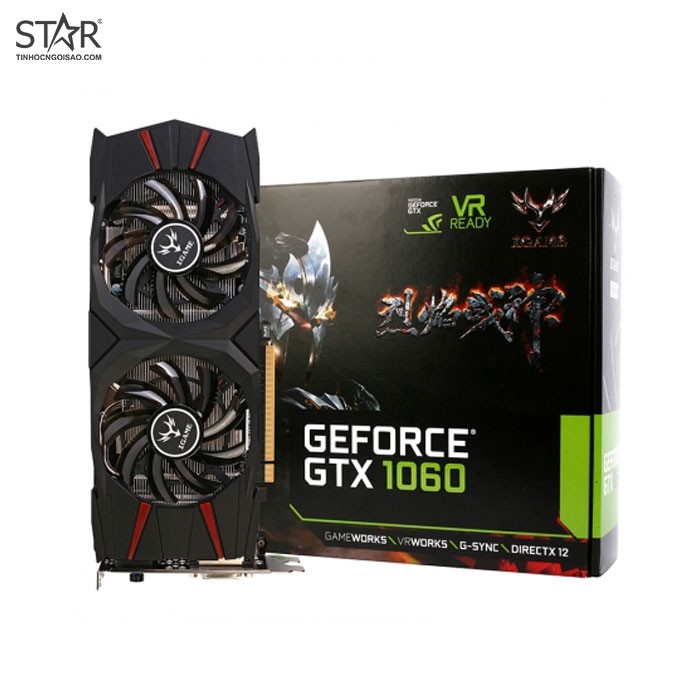 VGA Colorful GTX1060 iGame 3G D5 2 Fan Cũ