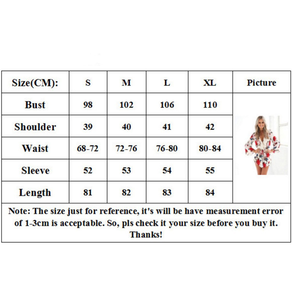 FREESHIP ĐƠN 99K_ Jumpsuit ngắn cổ chữ V tay dài họa tiết hoa thời trang cho nữ