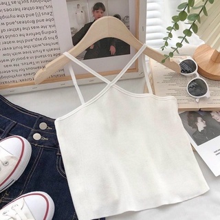 Áo Croptop Yếm Chéo Cổ ( Kèm hình thật ) ❤️