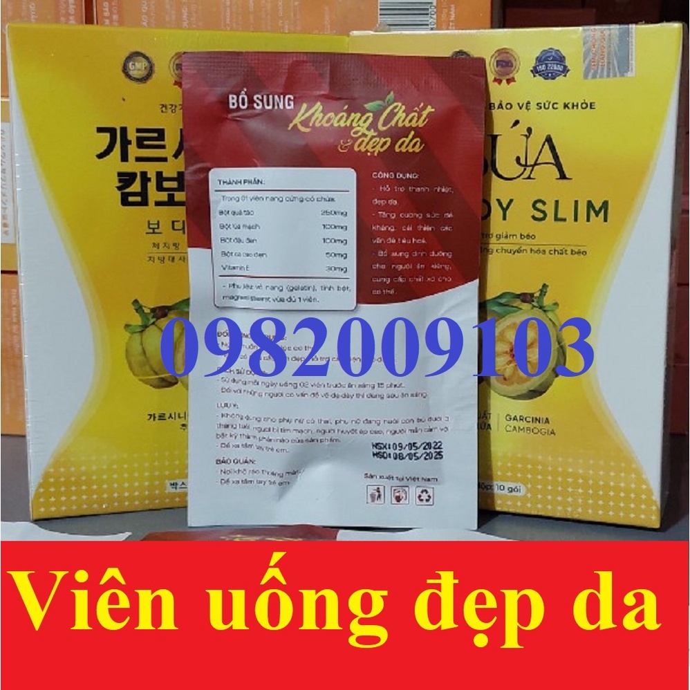 Viên uống khoáng chất &amp; đẹp da, thanh lọc cơ thể cải thiện vóc dáng [Túi 20 viên]