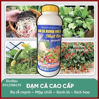 Chế Phẩm Đạm Cá Humic Hữu Cơ Nhật Bản (chai 1lít) Sử Dụng Cho Hoa Hồng, Hoa Lan, Hoa Kiểng, Cây Cảnh, Rau Quả