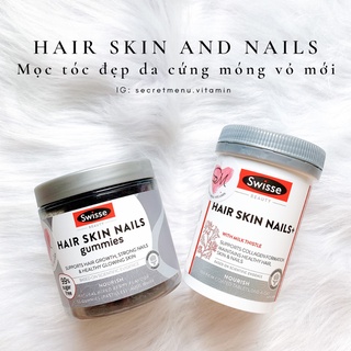 [Hàng Úc] Viên uống mọc tóc, đẹp da, cứng móng 100 viên - Hair skin and nails Swisse 100 viên | Secret Menu Vitamin
