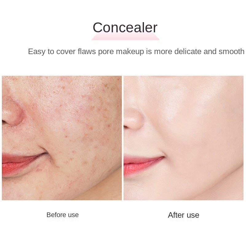 【Powder+Air CushionBBCream】Double-LayerbbCream Concealer Moisturizing Whitening Oil Control Liquid Foundation Sweat-Proof