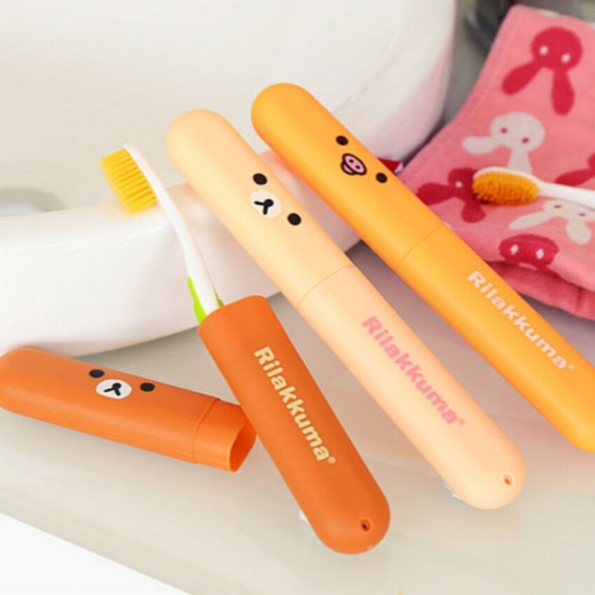 Hộp Đựng Bàn Chải Du Lịch - Hộp Đựng Bàn Chải Đánh Răng Gấu Rilakkuma Đáng yêu ILY