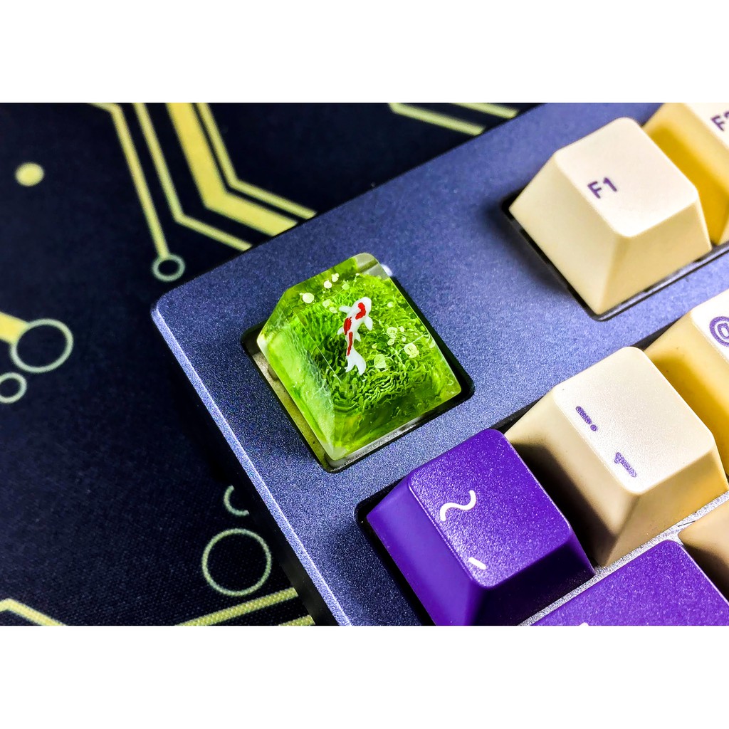 Nút bàn phím cơ. Keycap artisan cherry profile 1u. Tông xanh lá