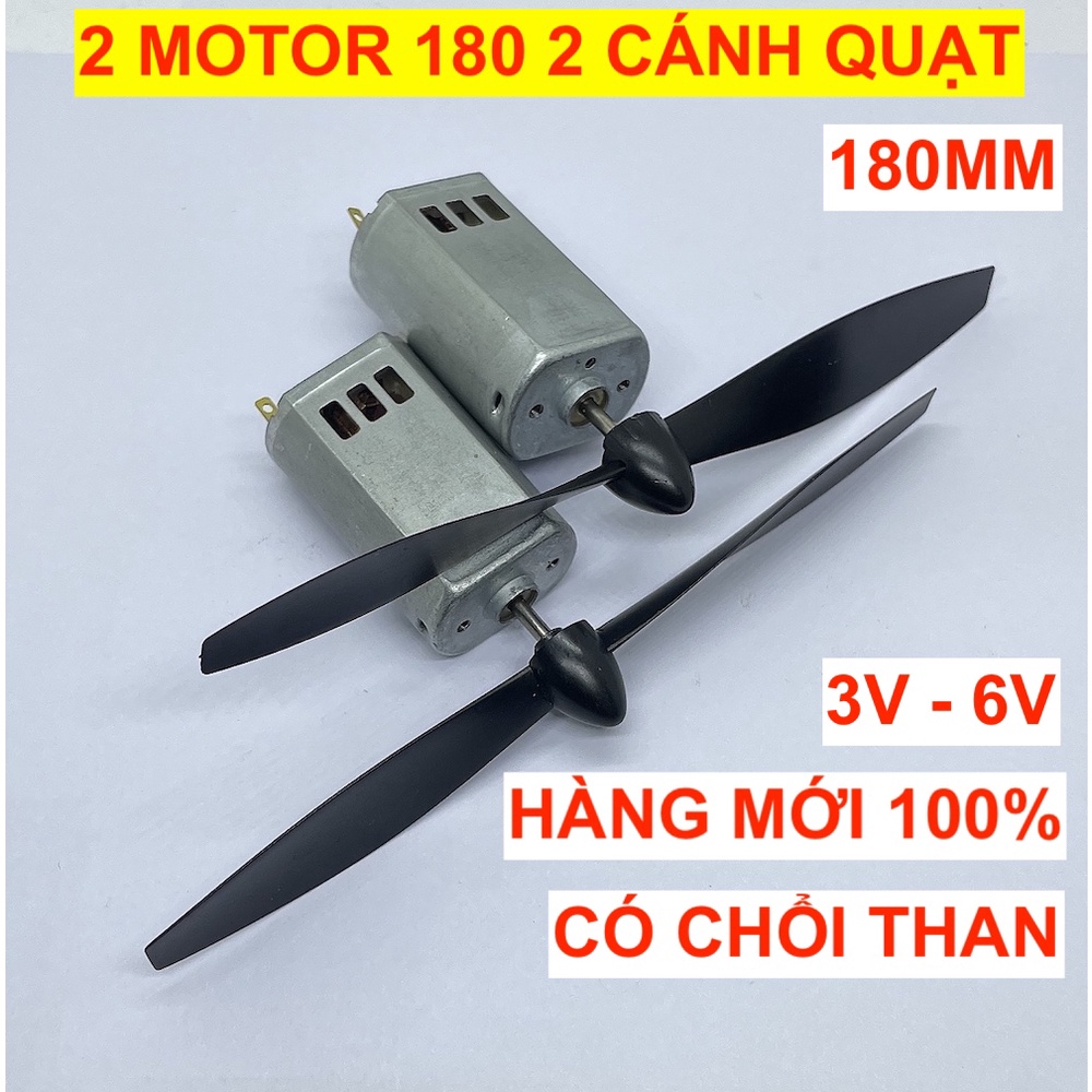 Mua 2 Động cơ mô tơ mini 180 kèm 2 cánh quạt trái phải động cơ từ tính ...