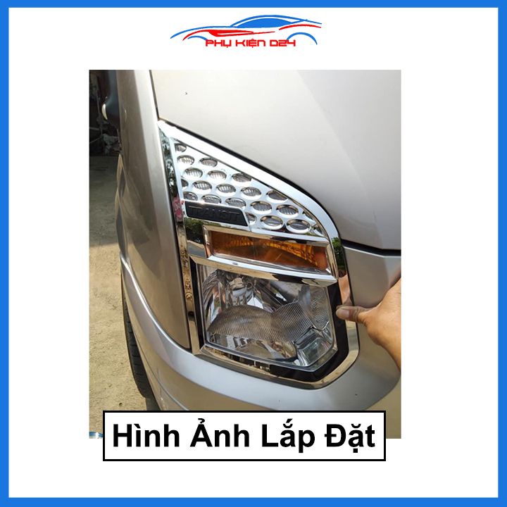 Ốp viền đèn pha hậu mạ crom Transit 2014-2015-2016-2017-2018-2019-2020-2021-2022-2023 chống trầy trang trí bảo vệ xe