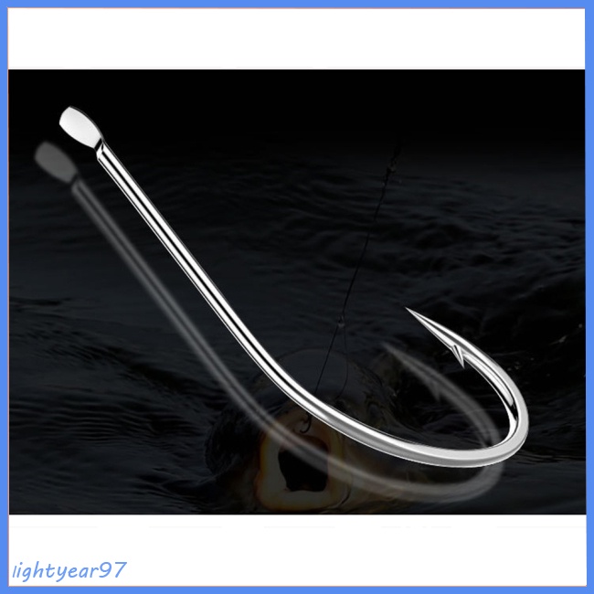 [COD] 50 Chiếc Móc Thép Cacbon Cao 1#-10# Móc Câu Cá Cán Dài Chuyên Dụng Chất Lượng Cao