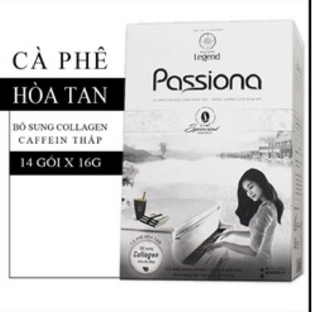 [ Trung Nguyên Legend Official ] Cà phê Passiona - Trung Nguyên Legend (Collagen) - Hộp 14 Sticks