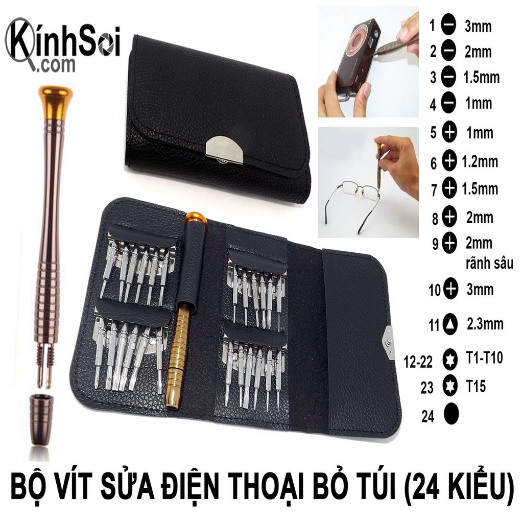 Bộ ốc vít 24 món sửa chữa điện thoại