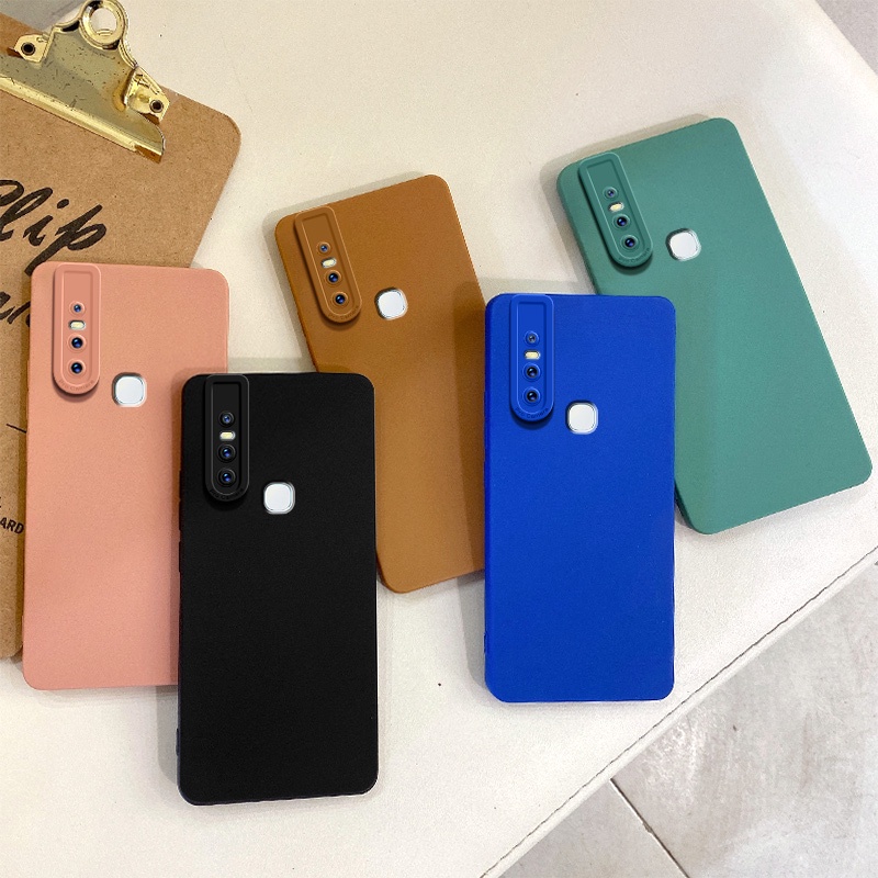 Ốp Điện Thoại Silicone Dẻo Bảo Vệ Camera Góc Vuông Cho Vivo V21 V21E V20 S1 Pro Y11 Y12 Y15 Y17 Y31 Y51A Y53S