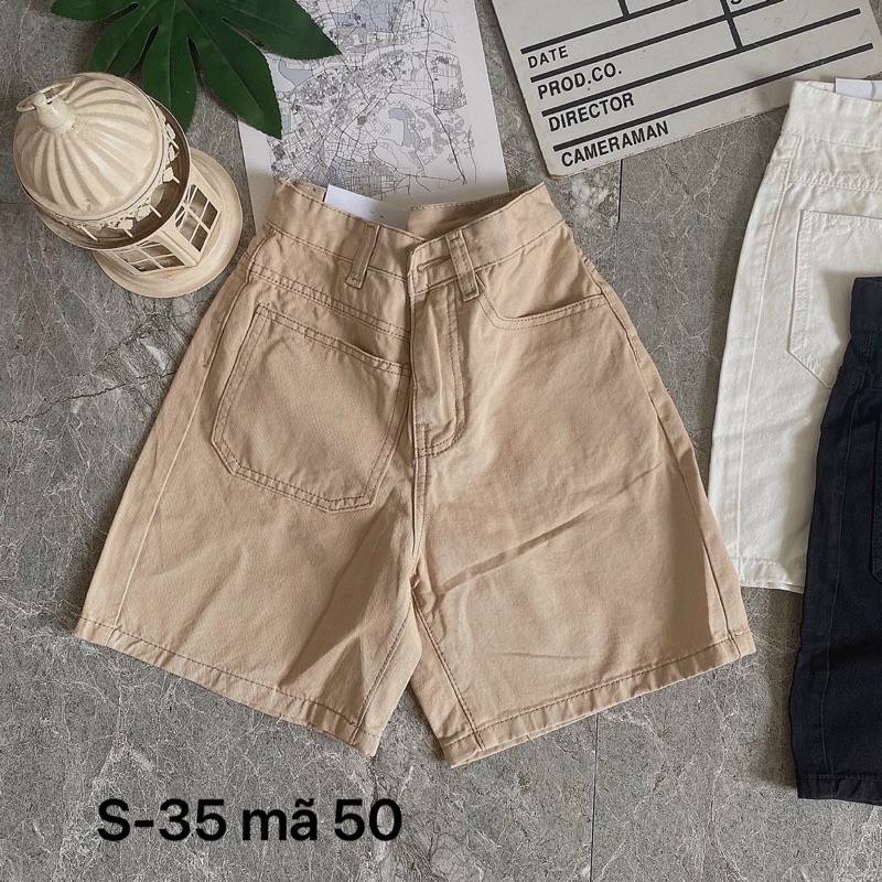 Quần Short Ngố Kaki Túi Kiểu Trước 3 Màu Bigsize từ S đến 35 Ms 50