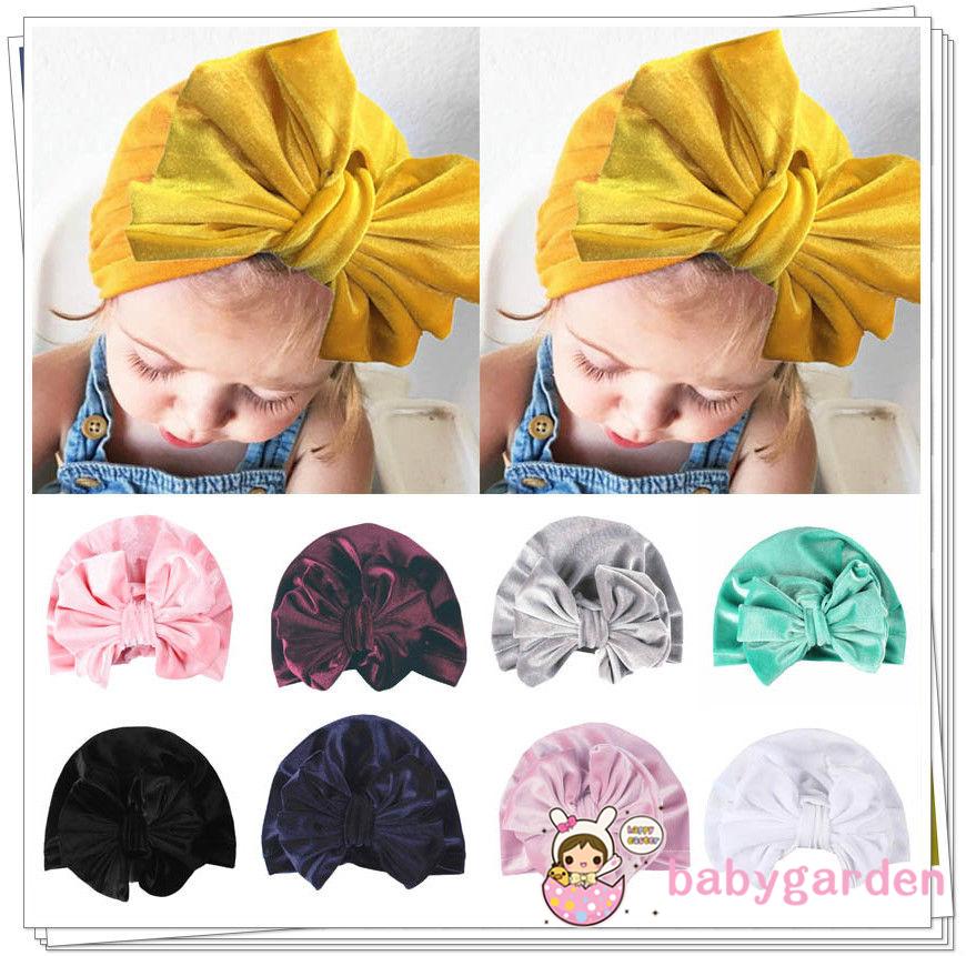 Mũ Beanie Thắt Nơ Dễ Thương Cho Bé Gái