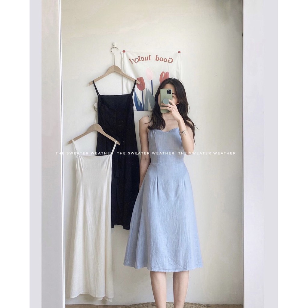 [Mã SKAMA06 giảm 8% tối đa 50K đơn 250K] Váy hai dây đũi TSW, đầm 2 dây đũi xước 2 lớp (ảnh thật) | BigBuy360 - bigbuy360.vn