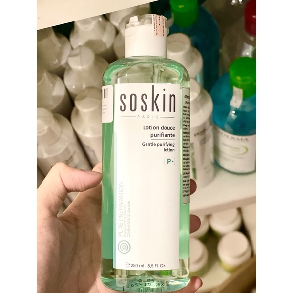 Nước Cân Bằng SOSKIN Se Khít Lỗ Chân Lông, Giảm Mụn Dành Cho Da Dầu,Mụn 250ml