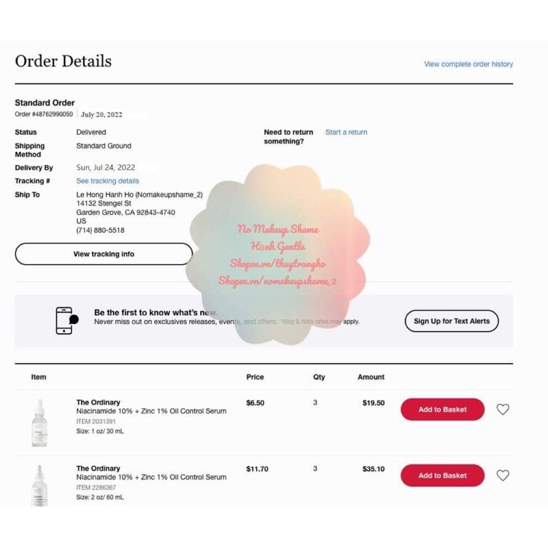 SERUM NGỪA MỤN GIẢM THÂM THE ORDINARY NIACINAMIDE 10% + ZINC 1%