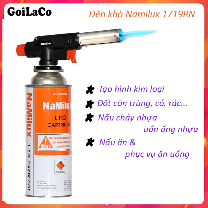 Đèn khò gas Namilux TS1719RN, đèn khò ga mini Namilux