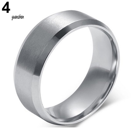 Nhẫn Thép Titan Mạ Vàng 18K Kích Thước 8mm Có Size US 5-14 Cho Nam Nữ