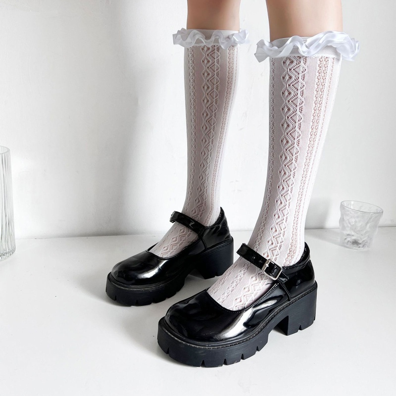 XIXI 1 Cặp Vớ Ren Rỗng Giữ Ấm Chân Kiểu Lolita Nhật Bản Dễ Thương Cho Nữ Sinh